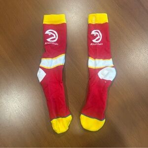 Stance Atlanta Hawks Novelty Red and Yellow Basketball Socks